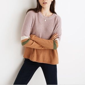Madewell Striped Roll-Trim Pullover Sweater